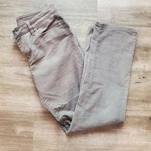 Loft Modern Straight Gray Corduroy Pants